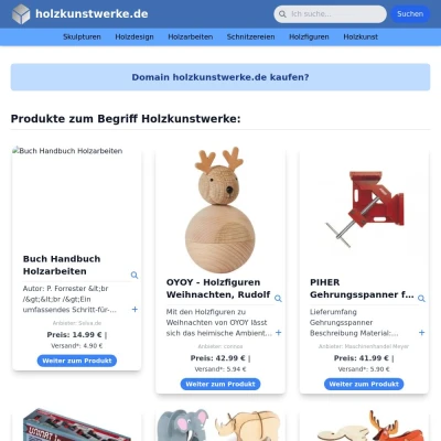 Screenshot holzkunstwerke.de