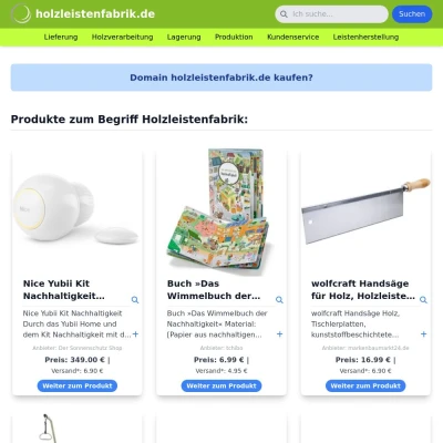 Screenshot holzleistenfabrik.de