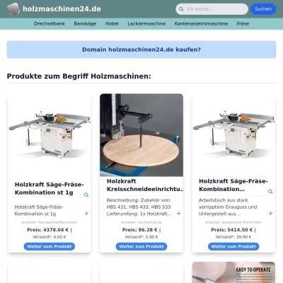 Screenshot holzmaschinen24.de