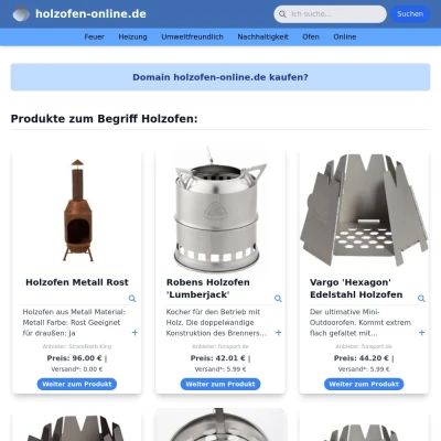 Screenshot holzofen-online.de