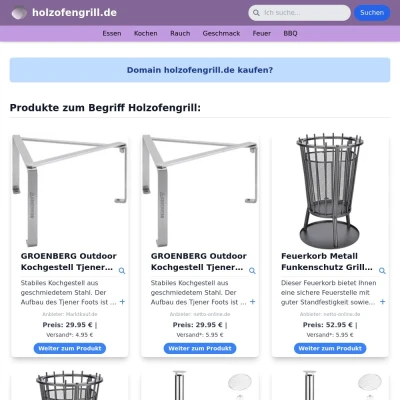 Screenshot holzofengrill.de