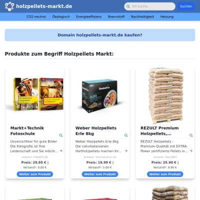 Screenshot holzpellets-markt.de