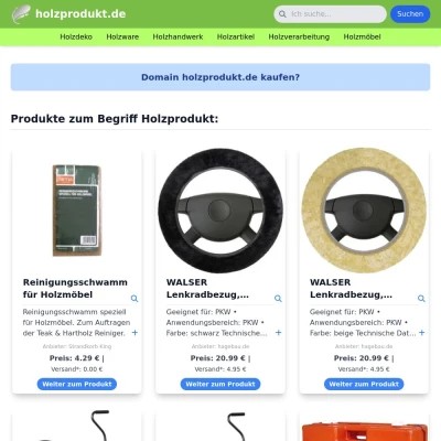 Screenshot holzprodukt.de