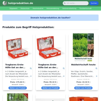 Screenshot holzproduktion.de
