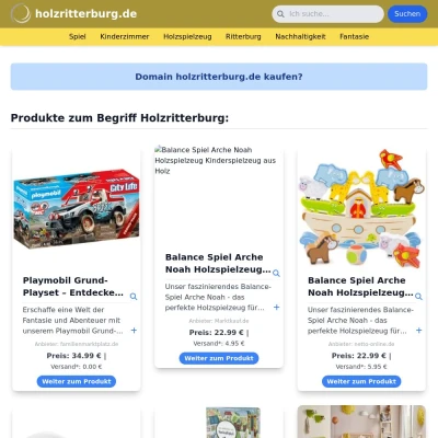 Screenshot holzritterburg.de