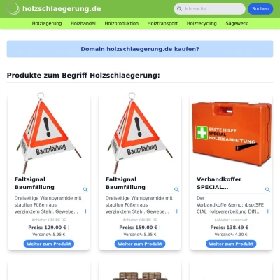 Screenshot holzschlaegerung.de