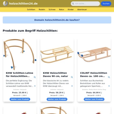 Screenshot holzschlitten24.de