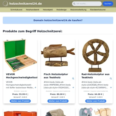 Screenshot holzschnitzerei24.de