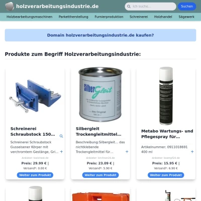 Screenshot holzverarbeitungsindustrie.de