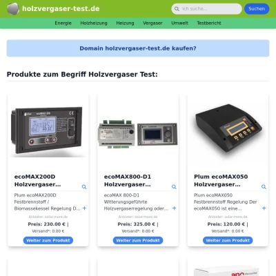 Screenshot holzvergaser-test.de