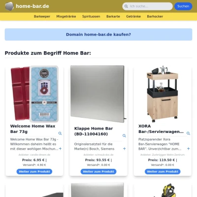Screenshot home-bar.de