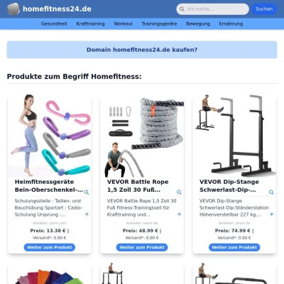 Screenshot homefitness24.de