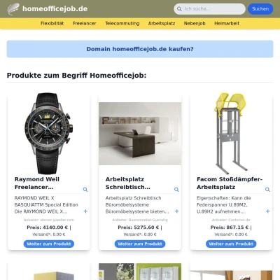 Screenshot homeofficejob.de