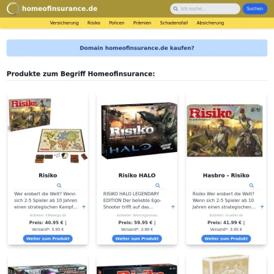 Screenshot homeofinsurance.de