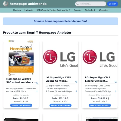 Screenshot homepage-anbieter.de