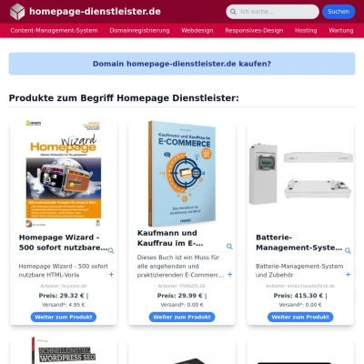 Screenshot homepage-dienstleister.de