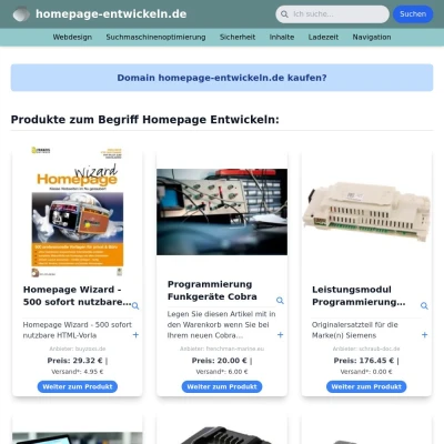 Screenshot homepage-entwickeln.de