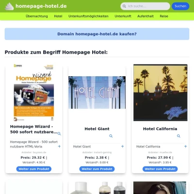 Screenshot homepage-hotel.de