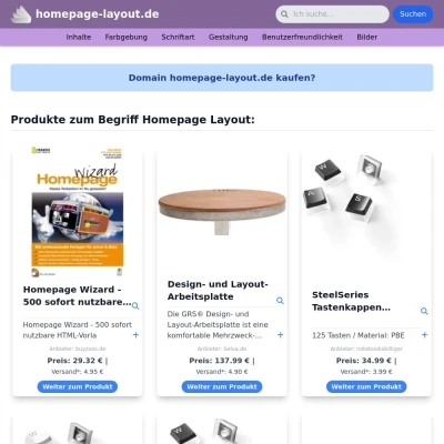 Screenshot homepage-layout.de