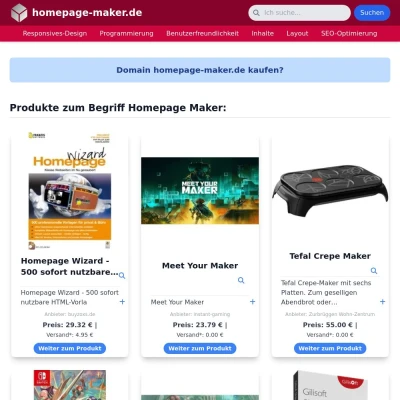 Screenshot homepage-maker.de