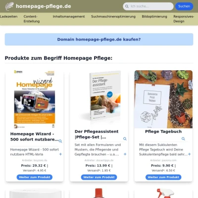 Screenshot homepage-pflege.de