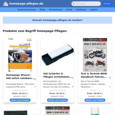 Screenshot homepage-pflegen.de