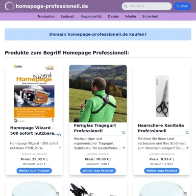 Screenshot homepage-professionell.de