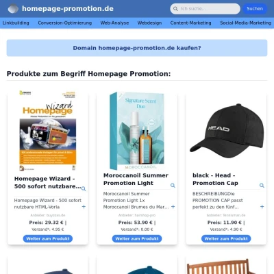 Screenshot homepage-promotion.de