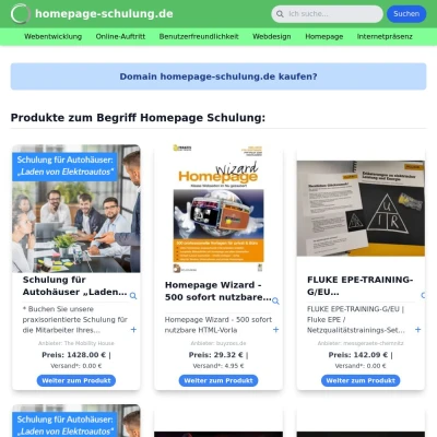 Screenshot homepage-schulung.de