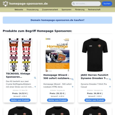 Screenshot homepage-sponsoren.de