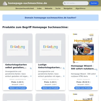 Screenshot homepage-suchmaschine.de