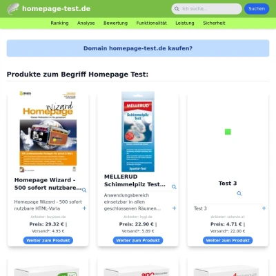 Screenshot homepage-test.de