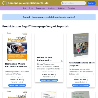 Screenshot homepage-vergleichsportal.de