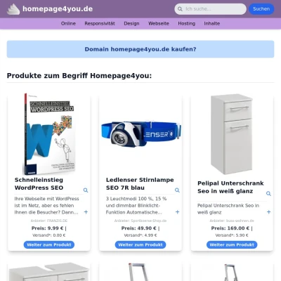 Screenshot homepage4you.de