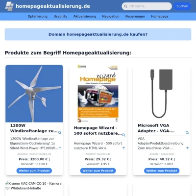 Screenshot homepageaktualisierung.de