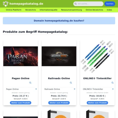 Screenshot homepagekatalog.de