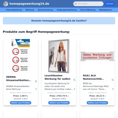 Screenshot homepagewerbung24.de