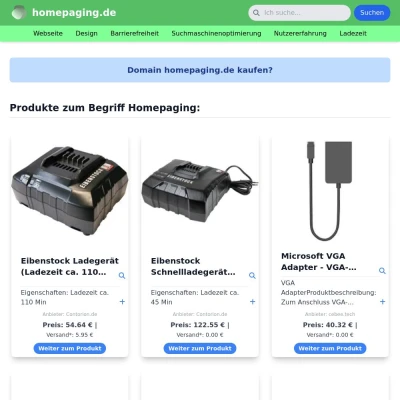 Screenshot homepaging.de