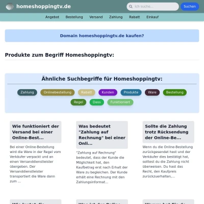 Screenshot homeshoppingtv.de