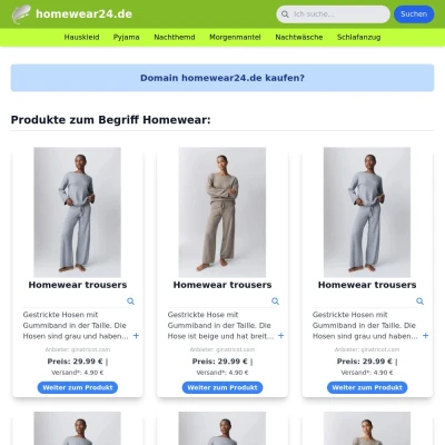 Screenshot homewear24.de