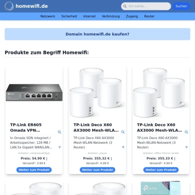 Screenshot homewifi.de