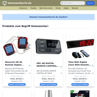 Screenshot homeworker24.de