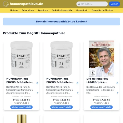 Screenshot homoeopathie24.de