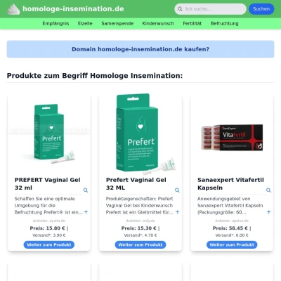 Screenshot homologe-insemination.de