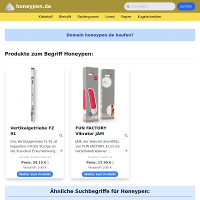 Screenshot honeypen.de