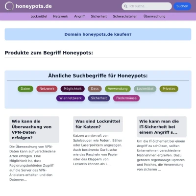 Screenshot honeypots.de