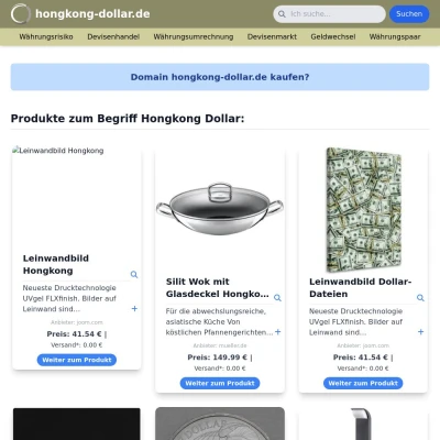 Screenshot hongkong-dollar.de