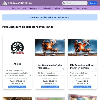 Screenshot hordevsallianz.de