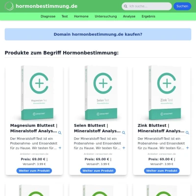 Screenshot hormonbestimmung.de