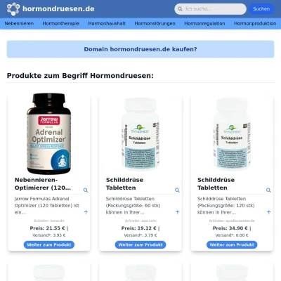 Screenshot hormondruesen.de